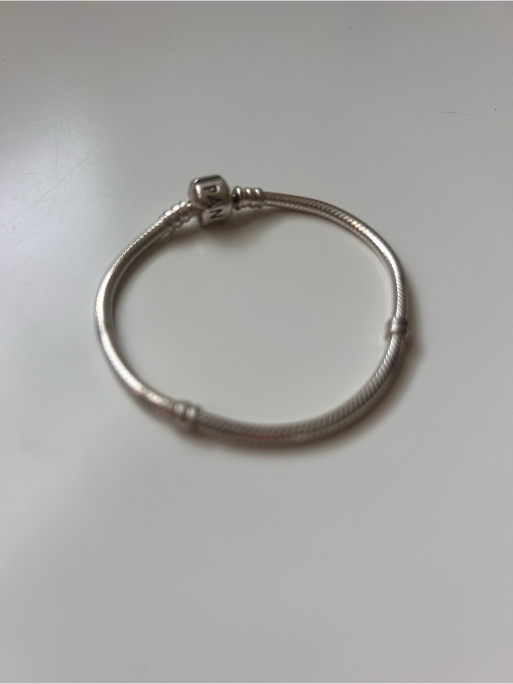 Pandora Silver Snake Chain Charm Bracelet - Silver